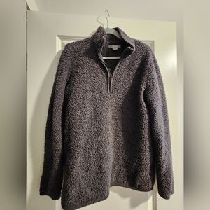 Cozy Gray Quarter-Zip Pullover